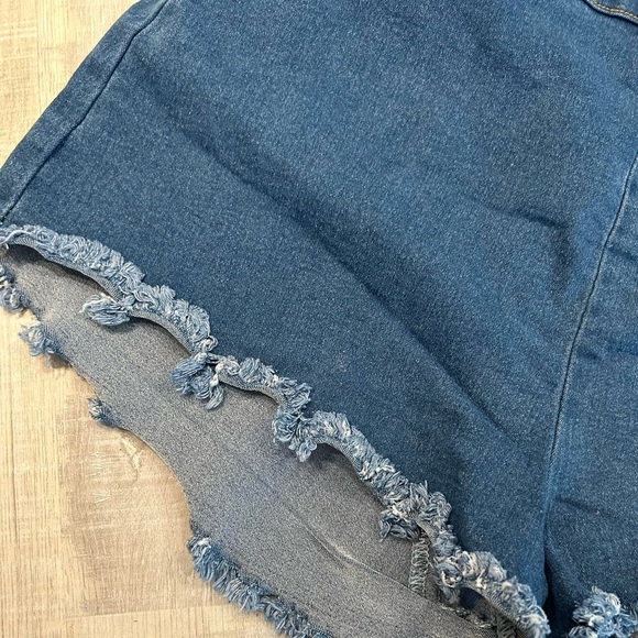 2pc Denim Bralette and Short Set - Picture 3 of 6